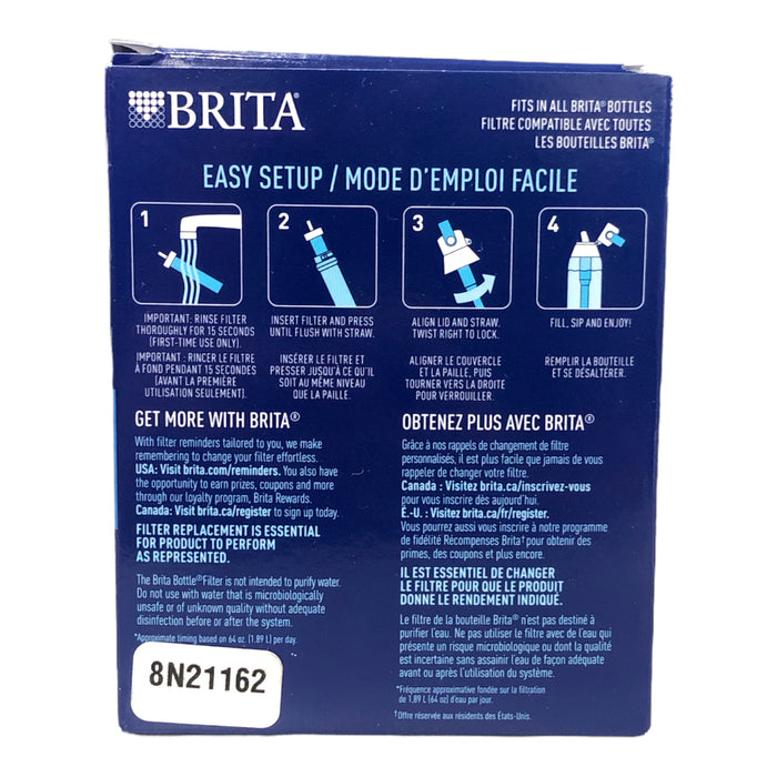 Brita BPA Free Water Bottle Filter Replacements, 6 Pack