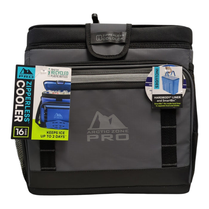Arctic Zone Pro 16 Can Zipperless Cooler with Hardbody Liner and Smartbin