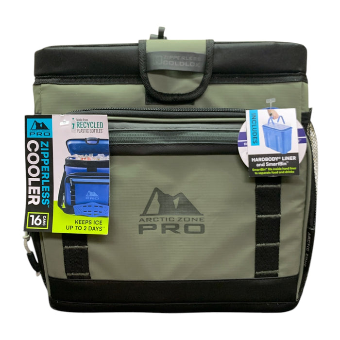 Arctic Zone Pro 16 Can Zipperless Cooler with Hardbody Liner and Smartbin