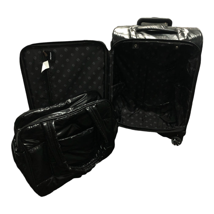 iFly Smart Ultra Lightweight Glow Collection Carry-On 2 Piece Travel Set, Black