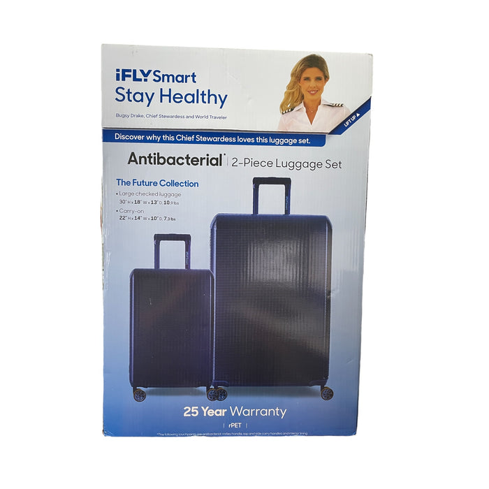 iFLY Smart Future Collection 2-Piece Antibacterial Travel Set, Navy