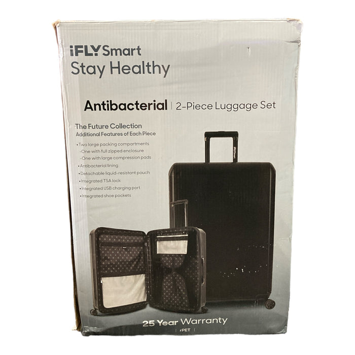 iFLY Smart Future Collection 2-Piece Antibacterial Travel Set, Black