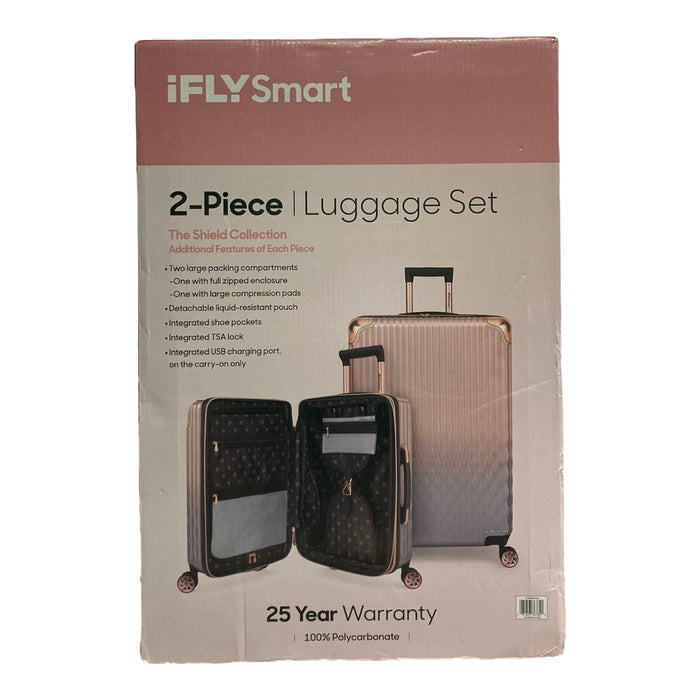 iFLY Smart Shield Collection Antibacterial Travel Set, 2 Piece, Rose Gold