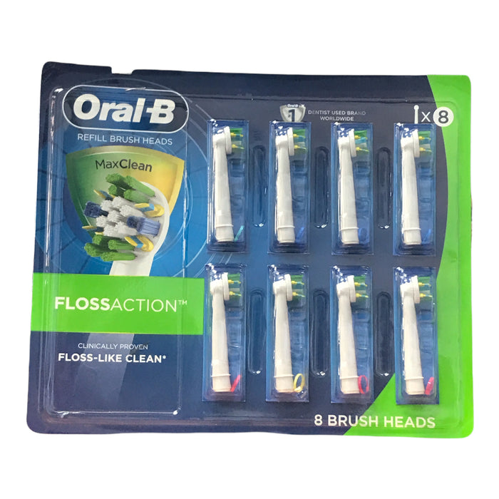 Oral-B FlossAction Replacement Electric Toothbrush Head (8 Count)