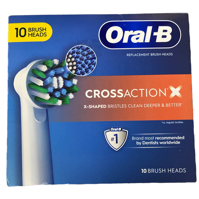 Oral-B Cross Action Premium Replacement Refills Heads Pack, 10 Count