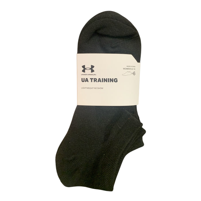 Under Armour Womens UA Training Lightweight No Show Socks, 6 Pair
