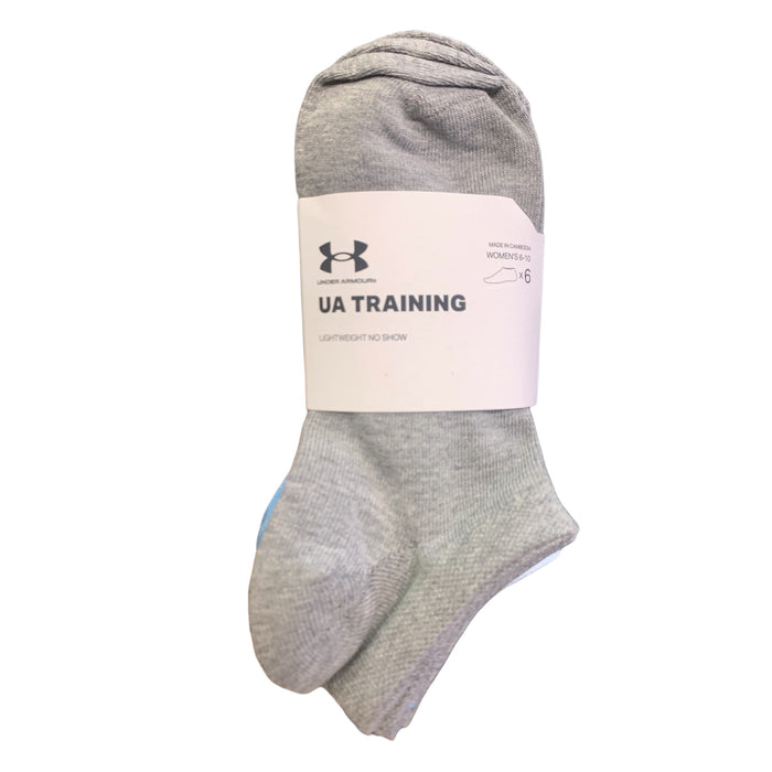 Under Armour Womens UA Training Lightweight No Show Socks, 6 Pair