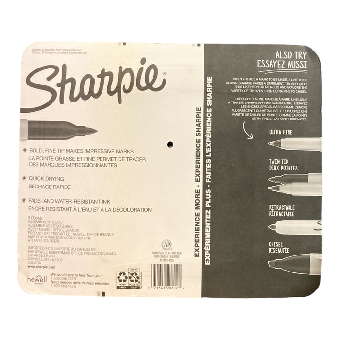 Sharpie Permanent Markers - Fine Point - 24 Count