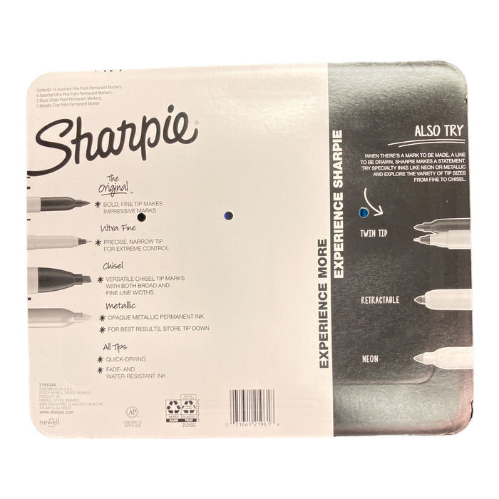 Sharpie Permanent Markers Assorted Colors & Tips, 21 Pack (Fine, Ultra, Chisel)