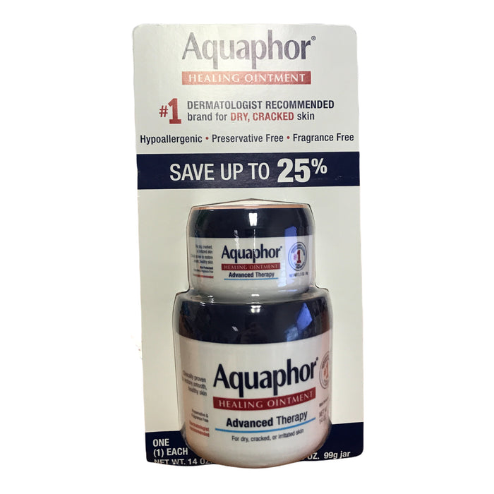 Aquaphor Advanced Therapy Healing Ointment 14 Ounce + 3.5 Ounce