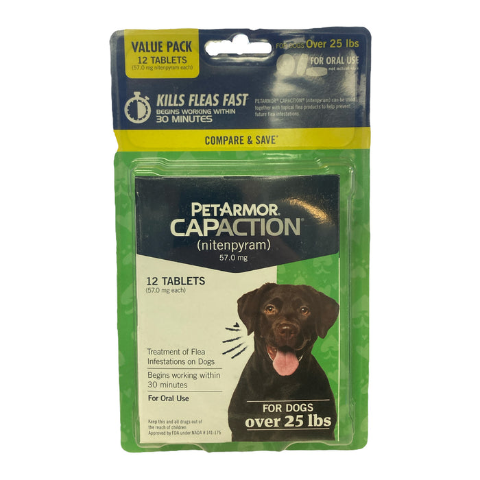 PetArmor CapAction Flea Tabs for Dogs 25+ lbs. (12 ct.)