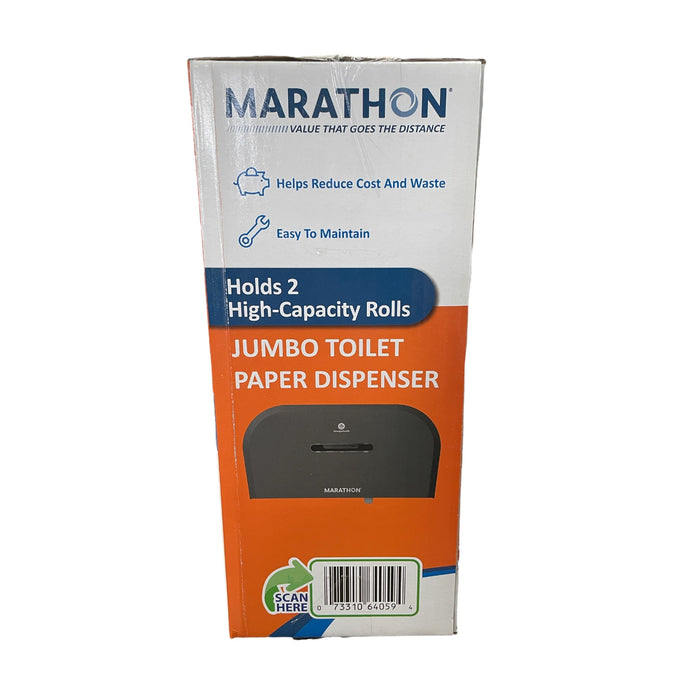 Marathon 2-Roll Jumbo Toilet Paper Dispenser, Black