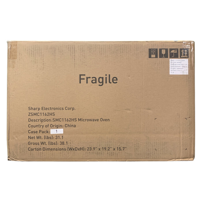 Sharp 1.1 Cubic Feet Countertop Microwave Oven w/ Carousel Turntable, Stainless