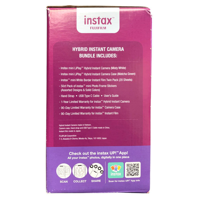 Fujifilm Instax Mini LiPlay Hybrid Instant Camera Bundle w/ 20-Pack Film & More
