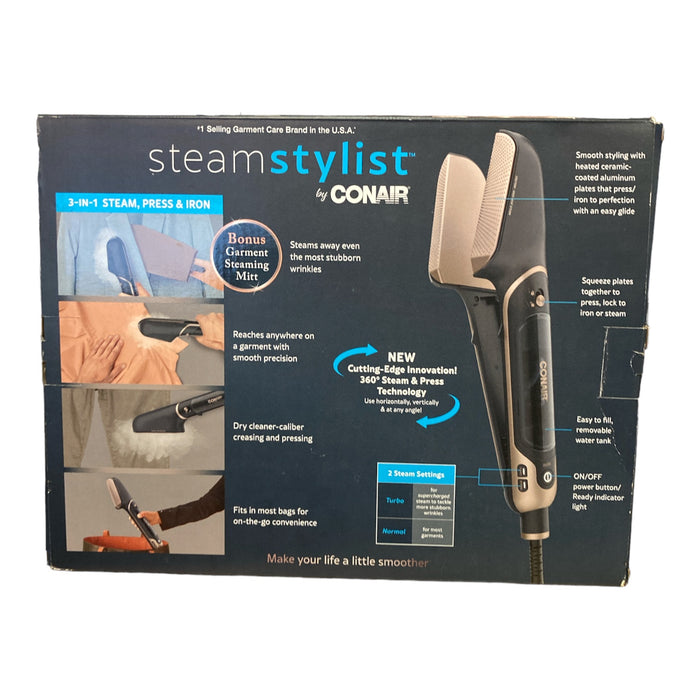 Conair Steam Stylist Iron Steamer 3-in-1 Garment Care Innovation to Steam, Press