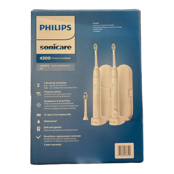 Philips Sonicare Protective Clean 4300 Rechargeable Toothbrush (2 pk.)