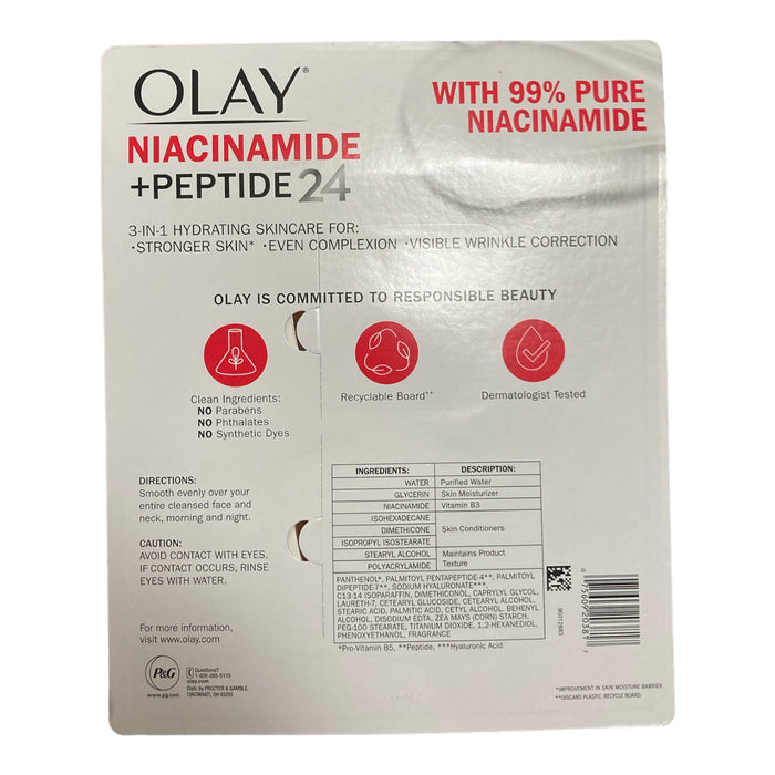 Olay Regenerist Niacinamide + Peptide 24 Face Moisturizer 1.7 Ounce (2 Pack)