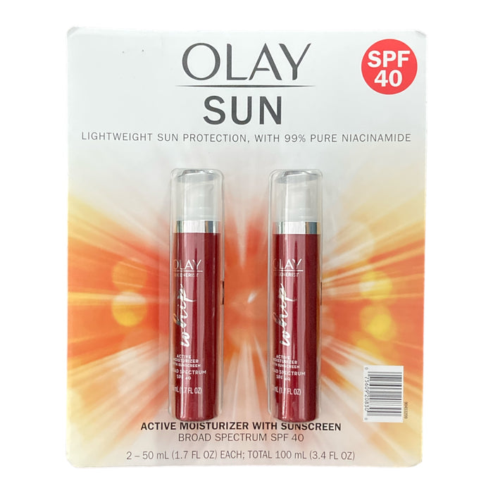 Olay Regenerist Whip Moist with SPF 40, 1.7 Fluid Ounce (Pack of 2)