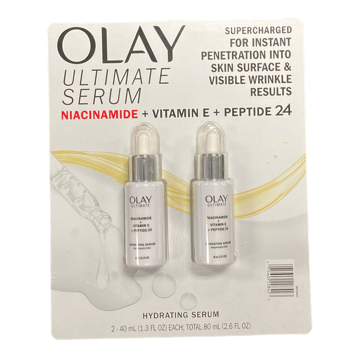 Olay Niacinamide + Vitamin E + Peptide 24 Hydrating Serum (2 pack)