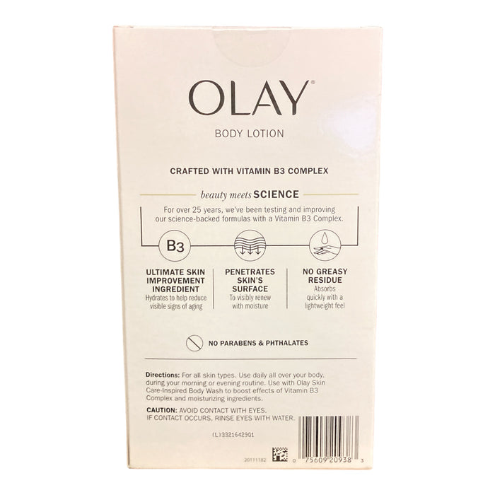 Olay Age Defying & Hydrating Niacinamide Hand/Body Lotion, 17 Fl Oz (2 Pack)