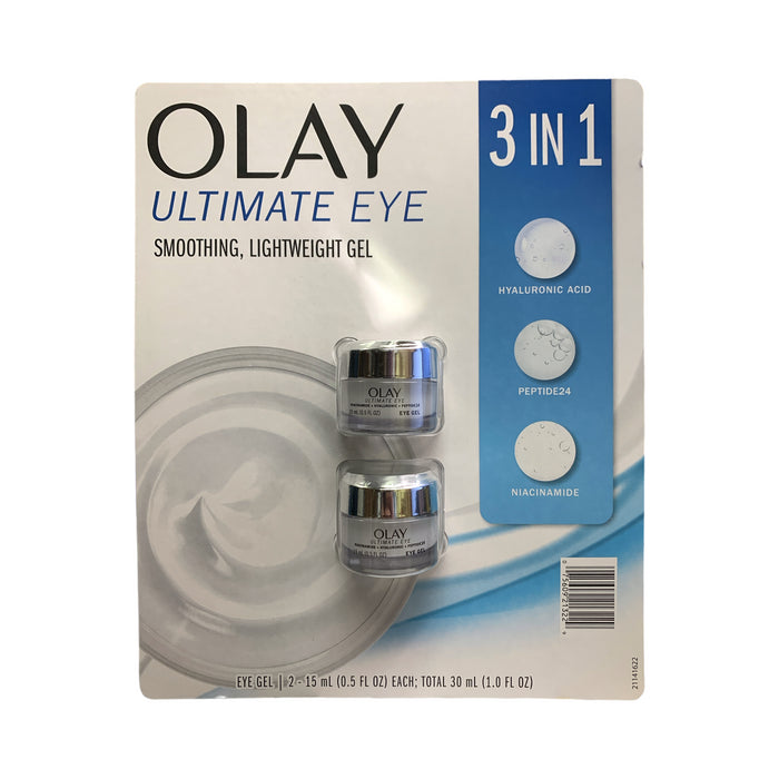 Olay Ultimate Eye Smoothing Hydrating Lightweight Eye Gel, .5fl. oz., 2-Pack