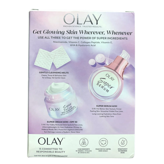 Olay Super Glow Essentials 3-Step System - Hydration, Fine Line & Spot Reduction