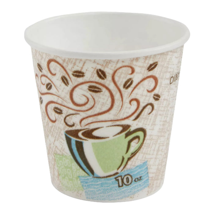 Dixie 5310DX Hot Cups, Paper, 10oz, Coffee Dreams Design, 500/carton