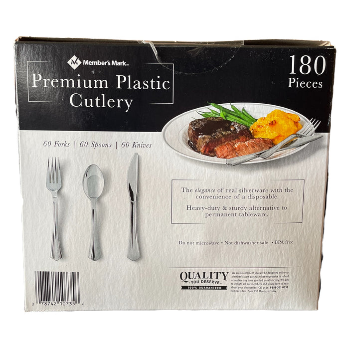 Member's Mark Premium Silver-Look Cutlery Combo,180 ct.