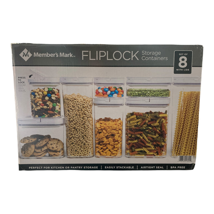 Member's Mark Lightweight Fliplock 8 pc. Storage Container Set