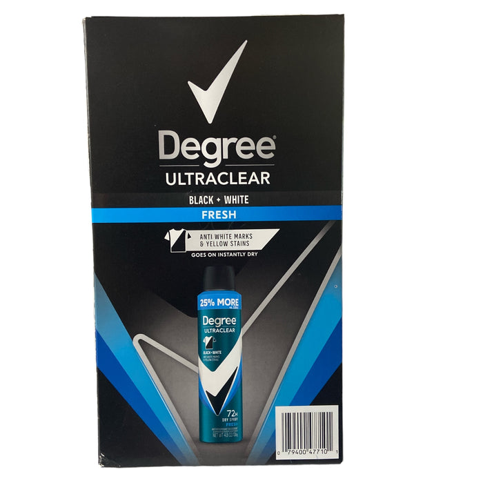 Degree for Men Ultraclear Black+White Deodorant Dry Spray, Fresh, 4.8 oz., 3 pk.