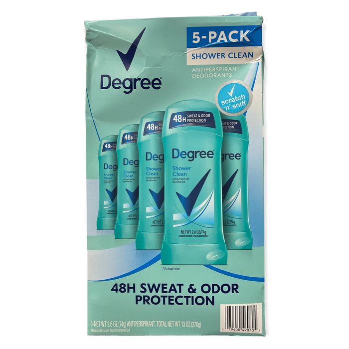 Degree Antiperspirant Deodorant Shower Clean (2.6oz., 5 pk.)
