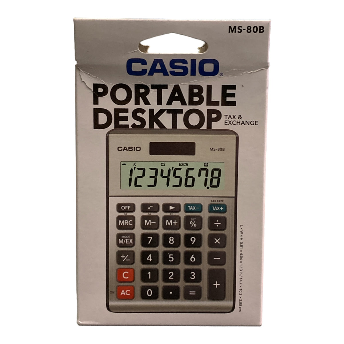 Casio MS-80B 8-Digit Desktop Calculator Dual Power Extra Large LCD Dis ...