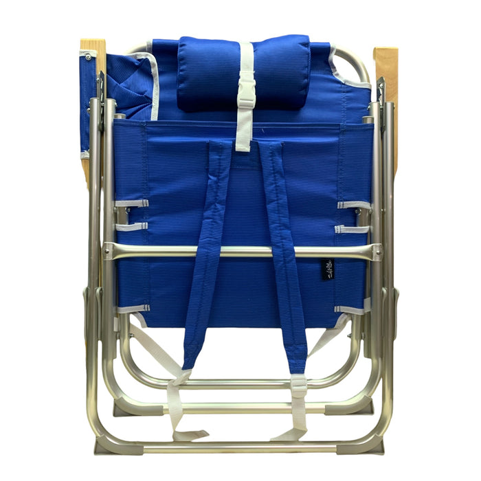 Salt Life High Seat Backpack Beach Chair with 4 Reclining Positions