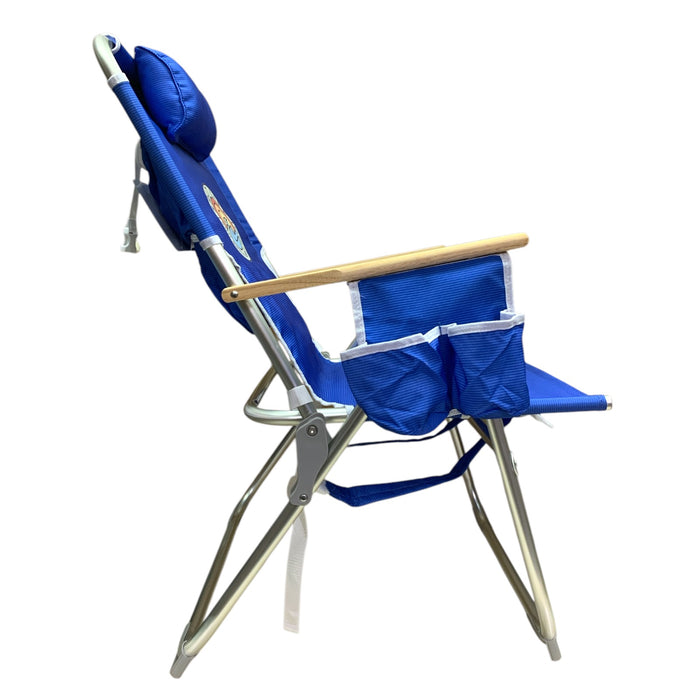 Salt Life High Seat Backpack Beach Chair with 4 Reclining Positions