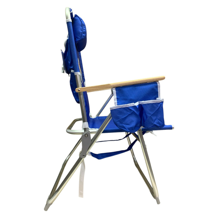 Salt Life High Seat Backpack Beach Chair with 4 Reclining Positions
