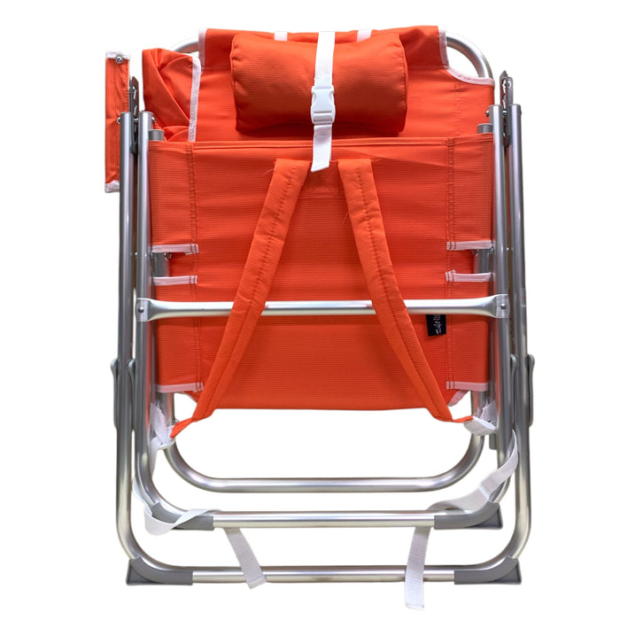 Salt Life High Seat Backpack Beach Chair with 4 Reclining Positions