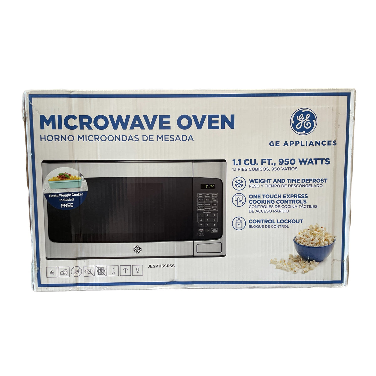 GE 1.1 cu. ft., 9501 Watts Capacity Countertop Microwave Oven ...
