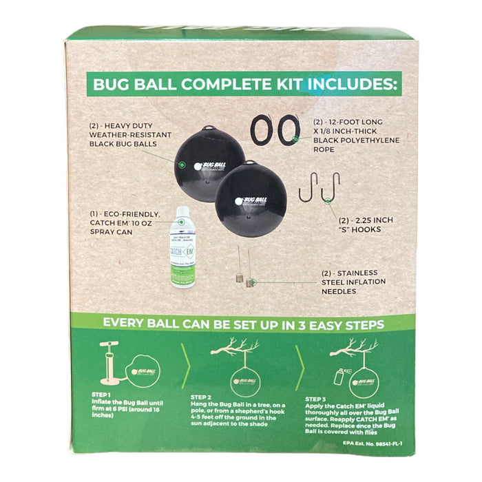 Bug Ball Starter Kit Biting Fly Trap, Eco Friendly (2 Pack Kit)