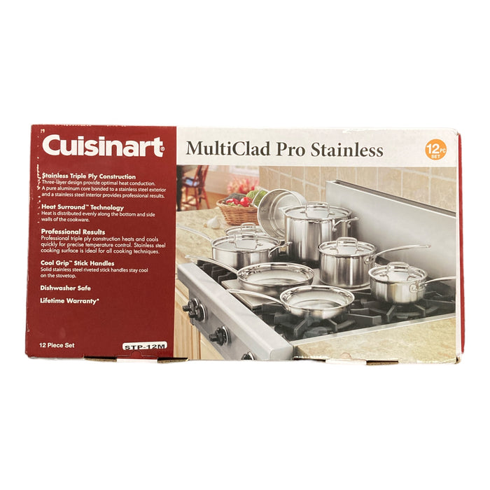 Cuisinart MultiClad Pro 12 Piece Stainless Steel Cookware Set