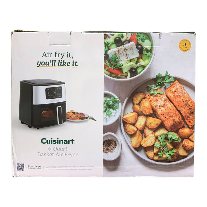 Cuisinart 6-Quart Basket Air Fryer, Five Cooking Functions, Digital Display