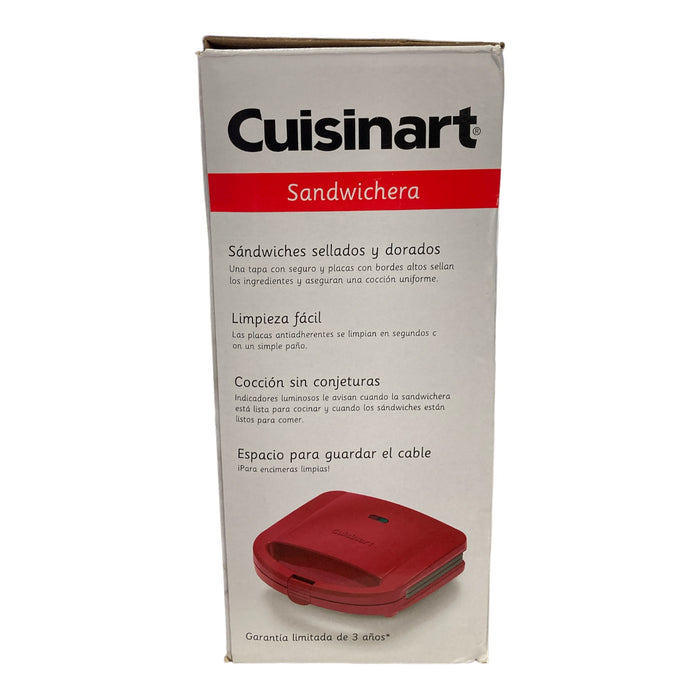 Cuisinart Non-Stick Two at a Time Sandwich Maker, Red, CSM-4RSDA