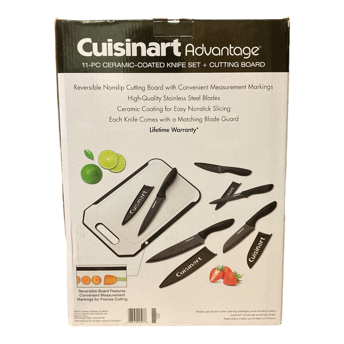 Cuisinart 11-Piece Cutlery Set and Cutting Board (Black)