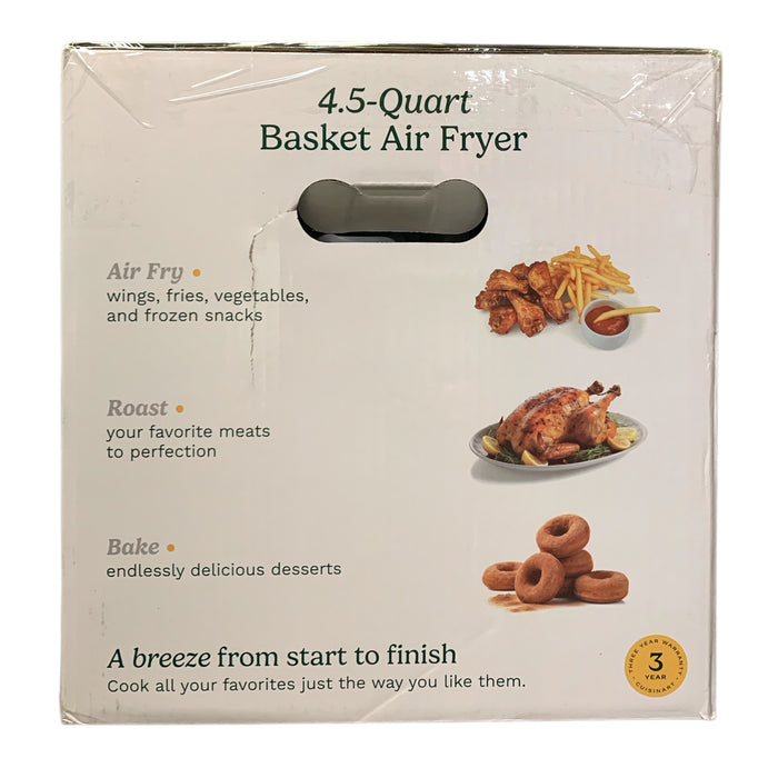 Cuisinart 4.5-Quart Capacity, 8"x8" Basket-Style Air Fryer, Black