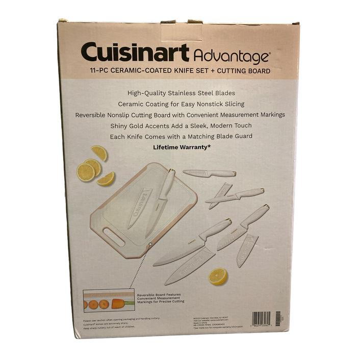 Cuisinart Advantage 11-Piece Ceramic-Coated Knife Set and Cutting Board