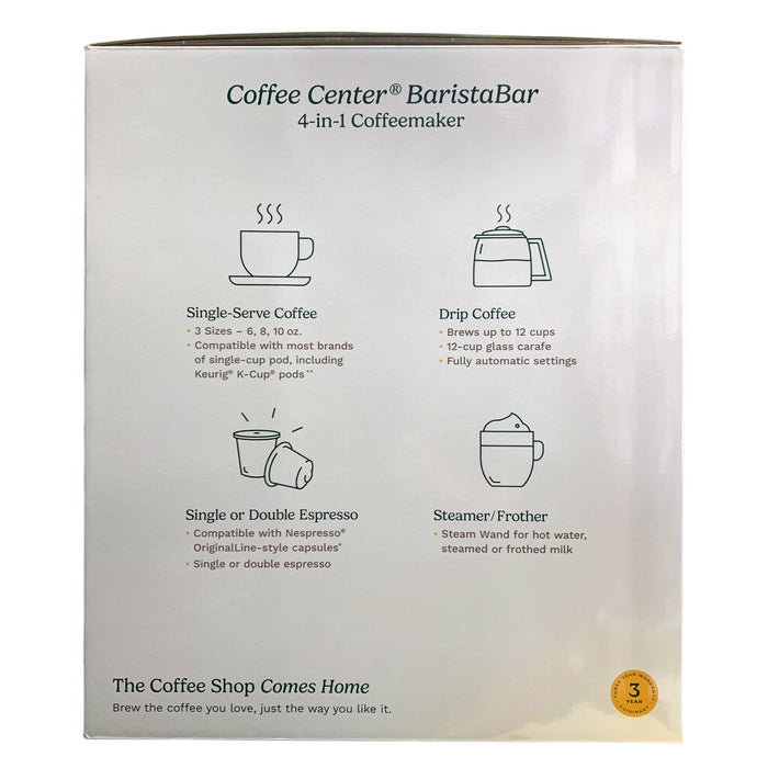 Cuisinart Coffee Center BaristaBar 4-in-1 Multi-Function Coffeemaker