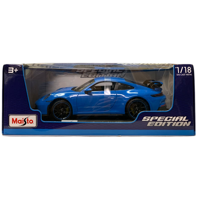 Maisto Special Edition 1/18 Scale Die Cast Metal Porche 911 GT3, Blue