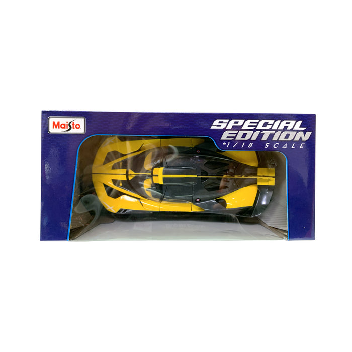 Maisto Special Edition 1/18 Scale Die Cast Metal Bugatti Bolide, Yellow