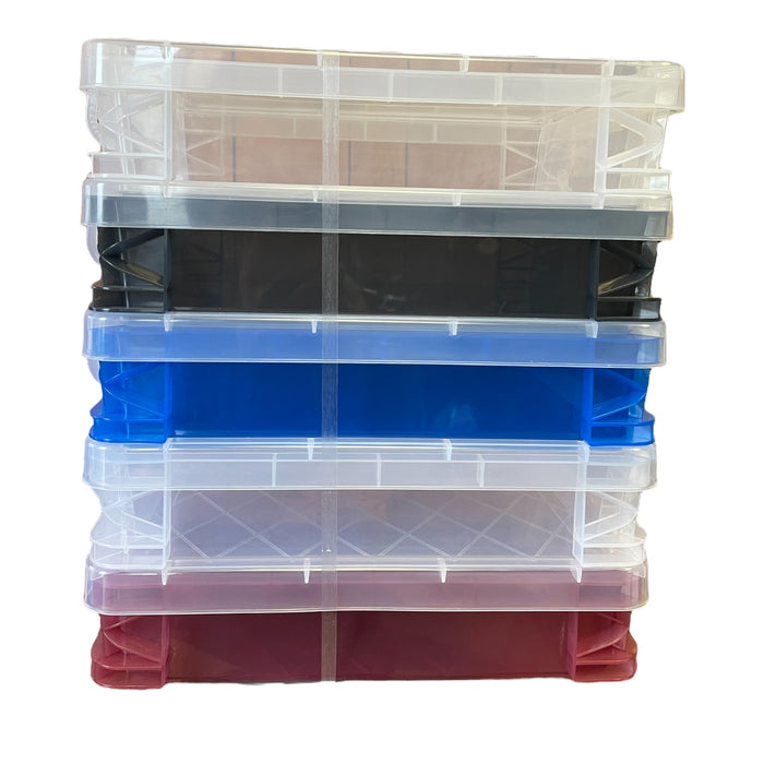 Super Stacker, Document Boxes, Assorted Colors, 5 Pack