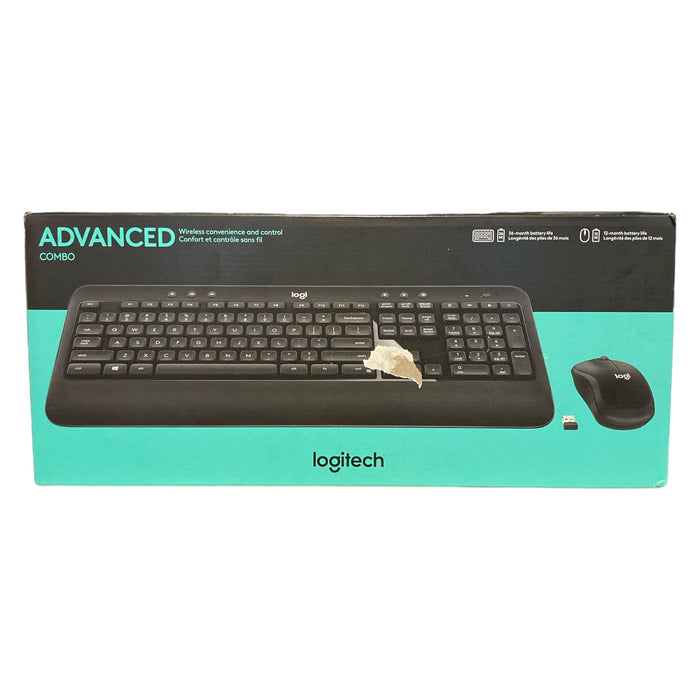 Logitech Advanced Combo Wireless Contoured Mouse and Spill-resistant Keyboard