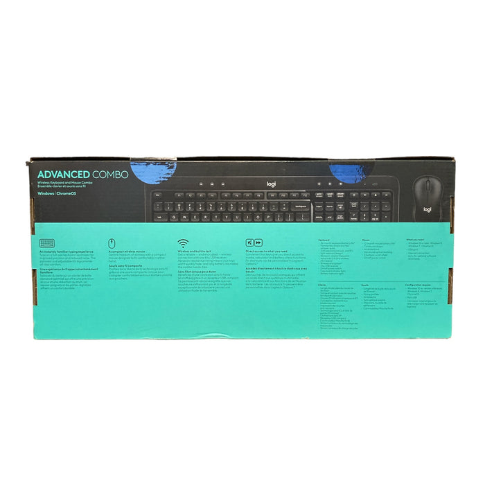 Logitech Advanced Combo Wireless Contoured Mouse and Spill-resistant Keyboard